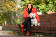 Simone mit Westie Campino