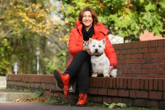 Simone mit Westie Campino
